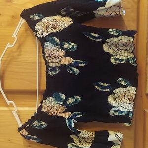 Kendall & Kylie Floral Crop Top